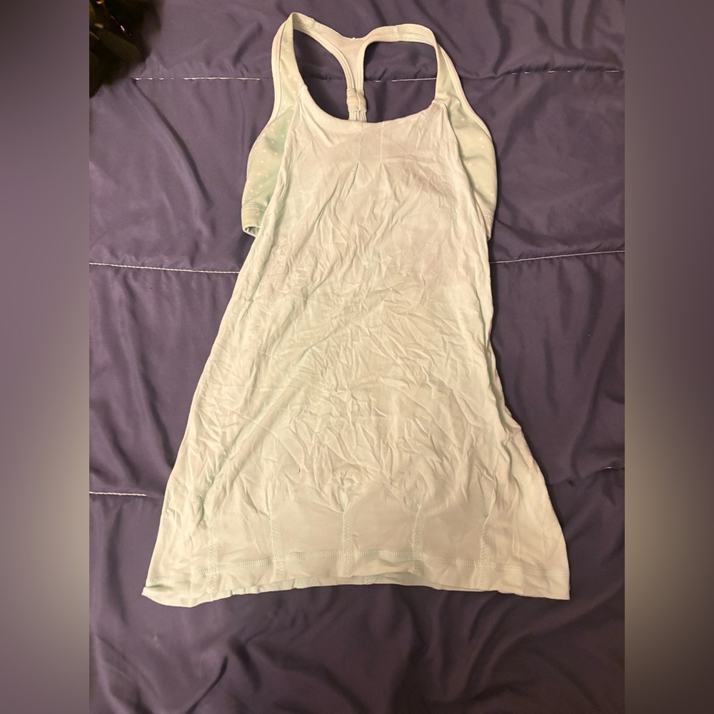 Women's Lululemon Light Blue Tank Top with built in bra. Size 4